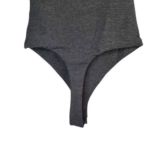 Naked Wardrobe The Come Around Charcoal Bodysuit Size xs NEW - Picture 4 of 11